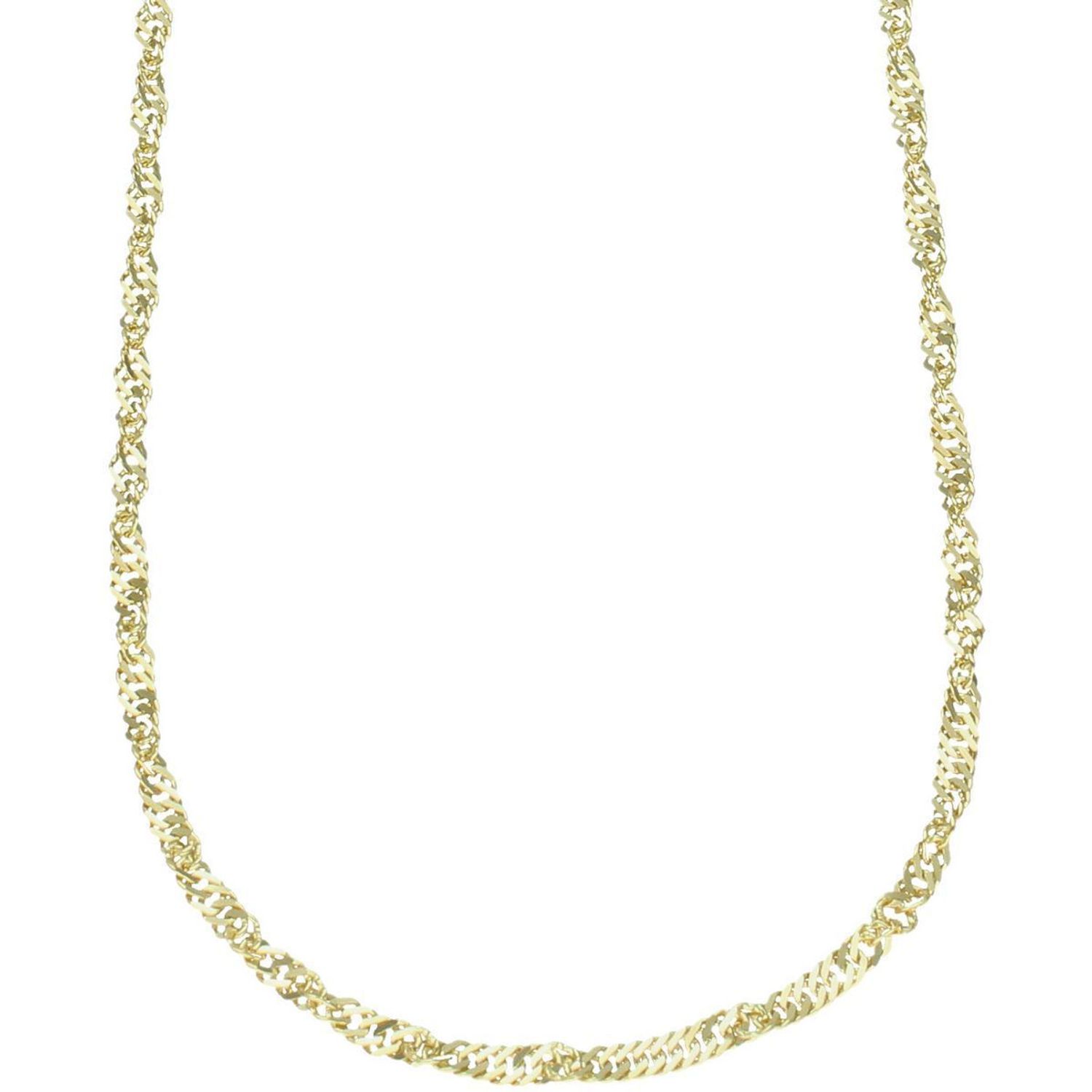 Stylowy łańcuszek damski ze złota próby 585, model DIA-LAN-13774-585. Splot Singapur 050, długość 45 cm, szerokość 3 mm, waga 7,08 g, zapięcie na karabińczyk. Elegancka biżuteria dla kobiet.11.jpg